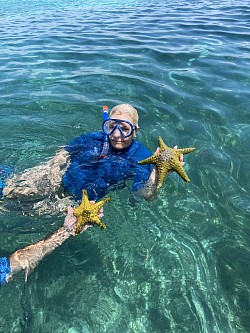 Swimming on the starfish